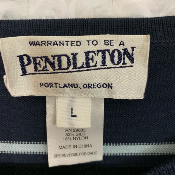 Pendleton Striped Short Sleeve Silk Blend Shirt - Picture 4 of 7